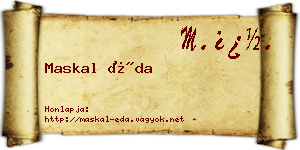 Maskal Éda névjegykártya